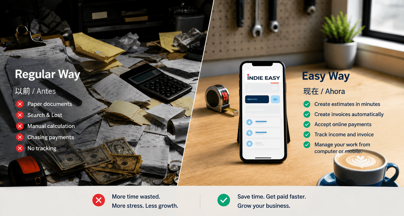Regular Way versus Easy Way with INDIE EASY